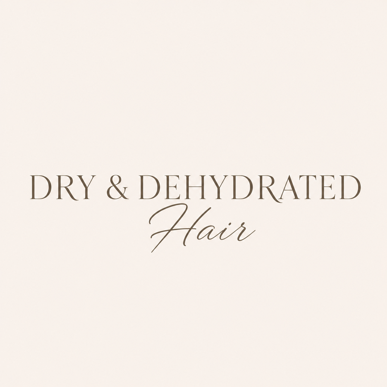 Dry & Dehydrated Hair